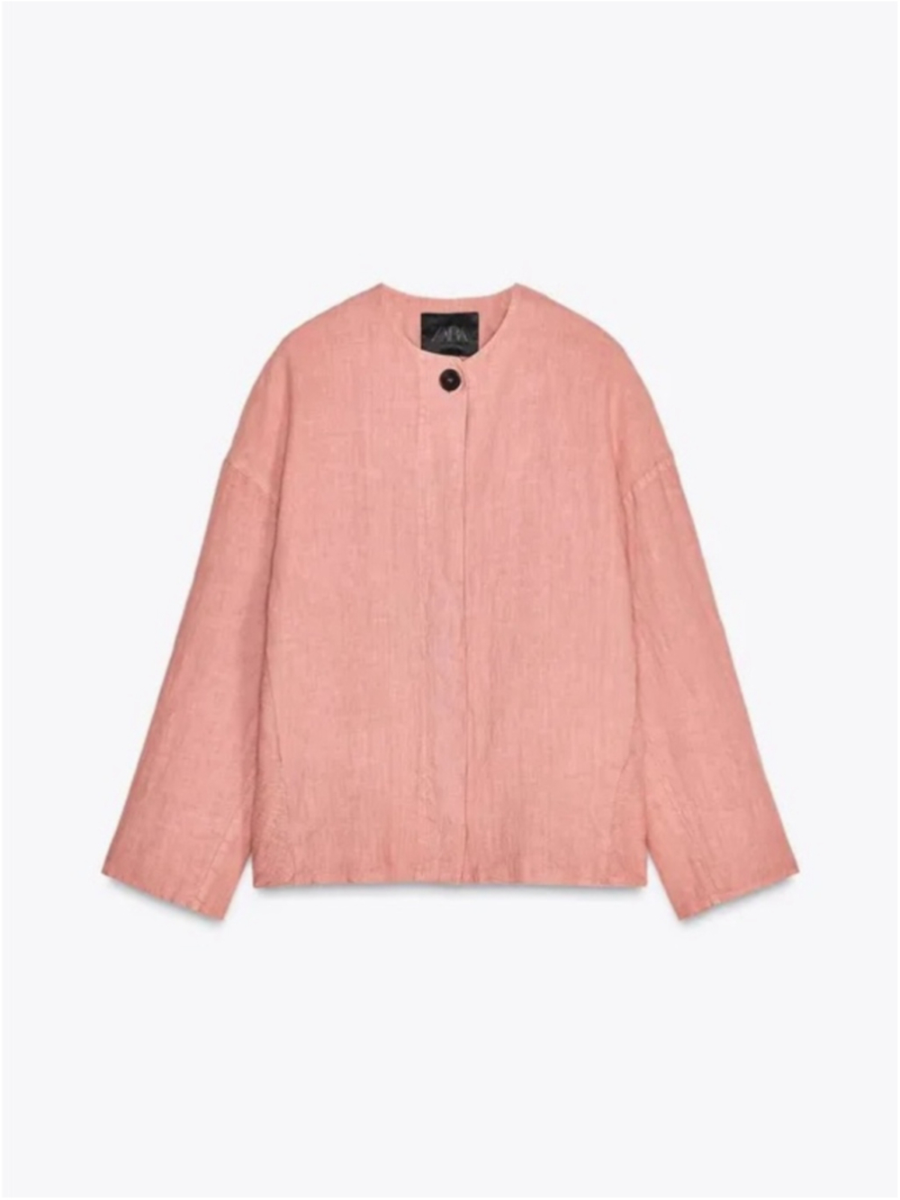 ZARA 100% Linen Bomber Jacket